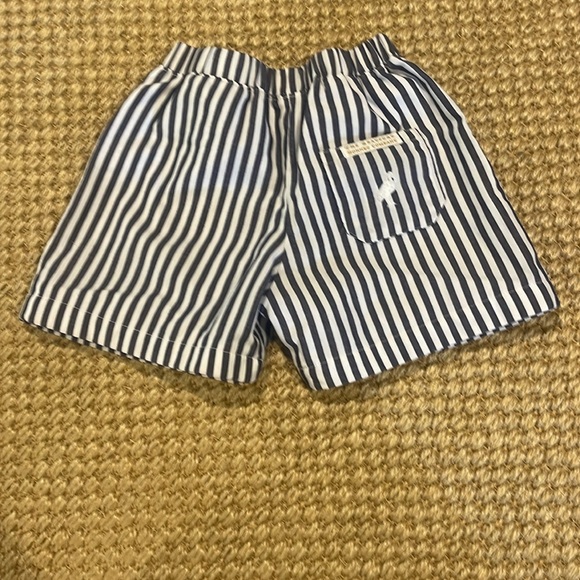 The Beaufort Bonnet Company Shelton Shorts in Nantucket Navy Stripe. - Picture 2 of 2